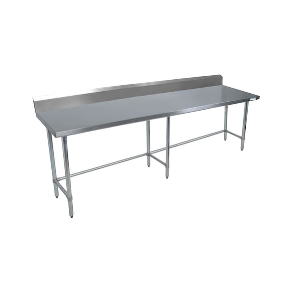 Bk Resources Stainless Steel Work Table W/Open Base, Plastic Feet 5 Riser 84"Wx24"D SVTR5OB-8424 - main